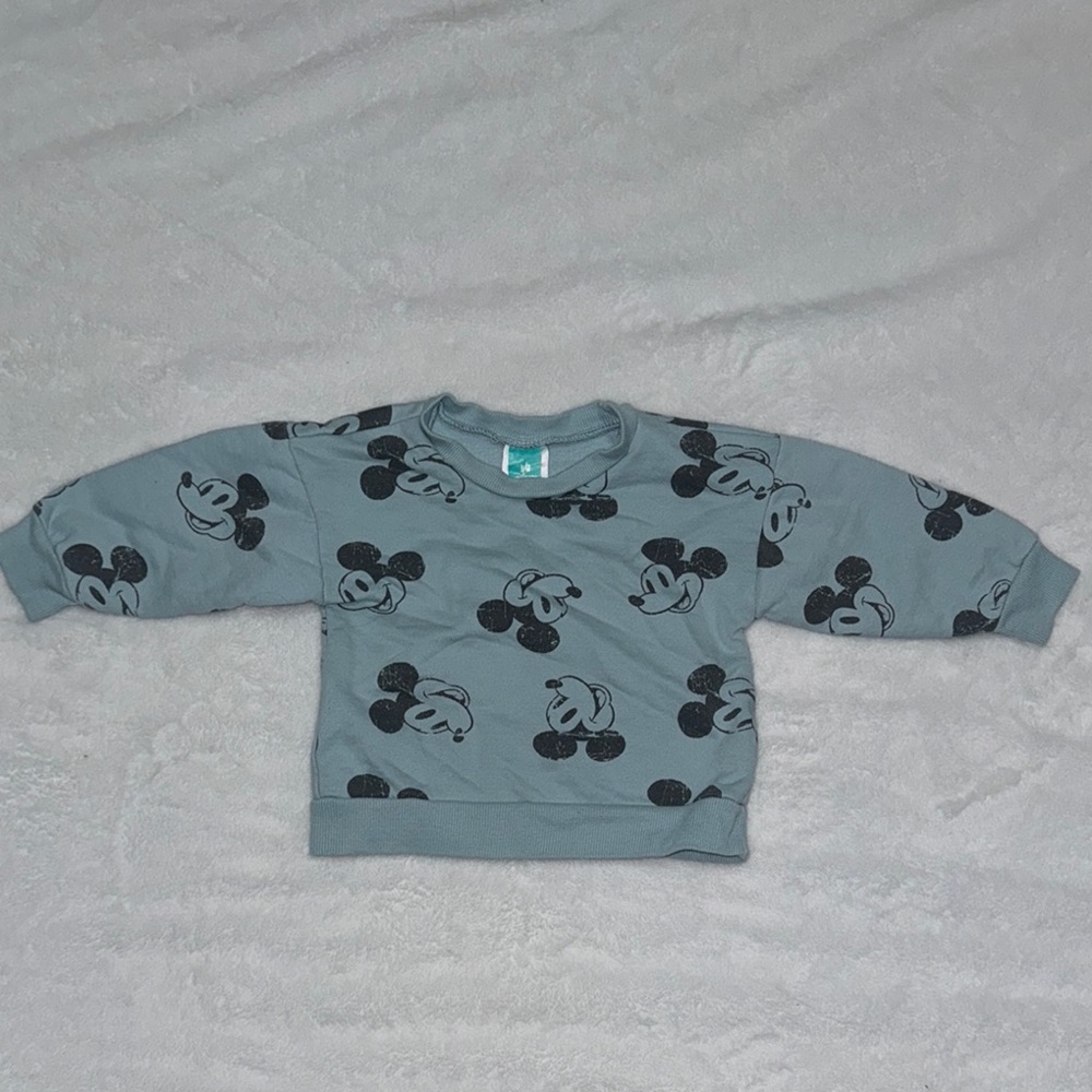 Disney Blue Sweatshirt with Iconic Patterns